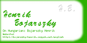 henrik bojarszky business card